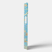 Coques Case-Mate iPhone Mandala envoûtant avec Gold Stars sur Turquoise (Verso / Droite)