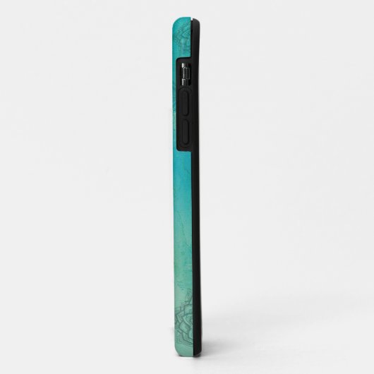 Coques Case-Mate iPhone Mandala fantaisie Script Turquoise Turquoise (Dos/Gauche)