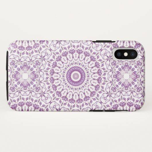 Coques Case-Mate iPhone Mandala Floral Violet (Dos (Horizontal))