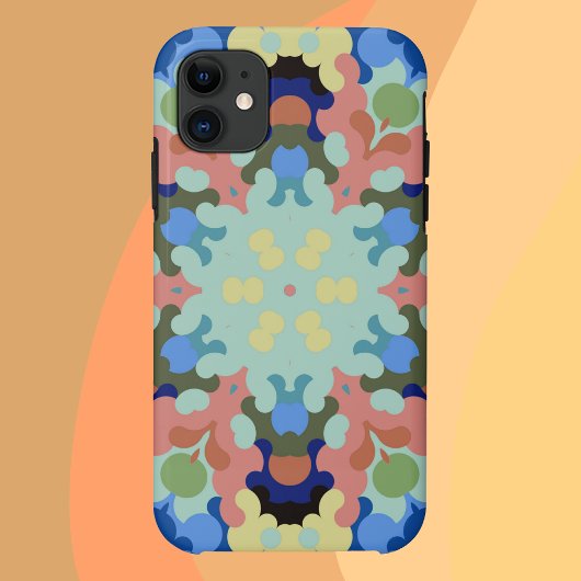 Coques Case-Mate iPhone Mandala Flower bleu rose et jaune