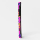 Coques Case-Mate iPhone Mandala Flower rose orange et vert (Dos/Gauche)