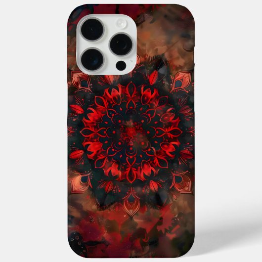 Coques Case-Mate iPhone Mandala foncé - Cadeau gothique Boho (Verso)