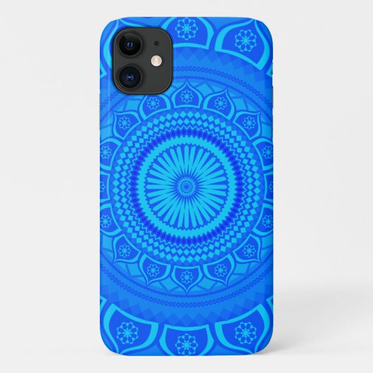 Coques Case-Mate iPhone Mandala indien bleu (Dos)