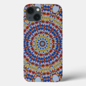 Coques Case-Mate iPhone Mandala jaune bleu (Verso)