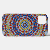 Coques Case-Mate iPhone Mandala jaune bleu (Verso (horizontal))