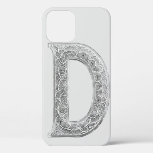 Coques Case-Mate iPhone Mandala Lettre D Transparente – Alphabet HD (Verso)