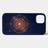 Coques Case-Mate iPhone Mandala Lumineux de l'Harmonie Dorée (Verso (horizontal))