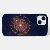 Coques Case-Mate iPhone Mandala Lumineux de l'Harmonie Dorée (Verso (horizontal))