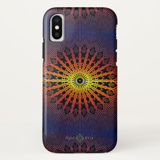 Coques Case-Mate iPhone Mandala Miroir ( Arc-en-ciel ) (Dos)