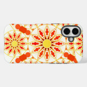 Coques Case-Mate iPhone Mandala motif, rouge brique, rouille, or (Verso (horizontal))