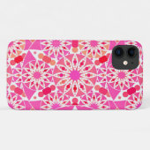Coques Case-Mate iPhone Mandala motif, tons rose et corail (Dos (Horizontal))