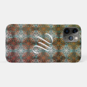 Coques Case-Mate iPhone Mandala Peacock Boho Inspirations Monogramme (Dos (Horizontal))