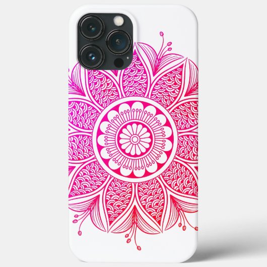 Coques Case-Mate iPhone Mandala rose  (Verso)