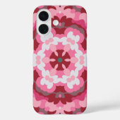 Coques Case-Mate iPhone Mandala rose rouge et blanc (Verso)