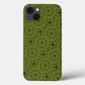 Coques Case-Mate iPhone Mandala Roue verte (Verso)