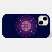 Coques Case-Mate iPhone Mandala Sacré Céleste – Géométrie Mystique (Verso (horizontal))
