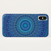 Coques Case-Mate iPhone Mandala spirituel bleu de jardin d'agrément (Dos (Horizontal))