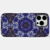 Coques Case-Mate iPhone Mandala Tourbillon Indigo Profond avec Motifs Flui (Verso (horizontal))