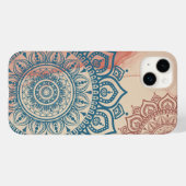 Coques Case-Mate iPhone Mandala turquoise (Verso (horizontal))