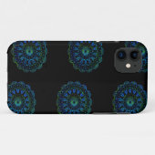 Coques Case-Mate iPhone Mandala vert bleu (Dos (Horizontal))