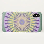 Coques Case-Mate iPhone Mandala vert violet et jaune (Dos (Horizontal))