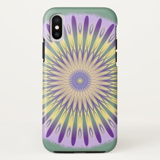 Coques Case-Mate iPhone Mandala vert violet et jaune (Dos)