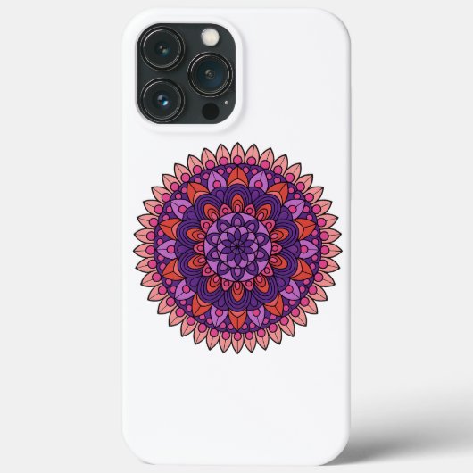Coques Case-Mate iPhone Mandala violet et rose (Verso)