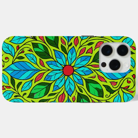 Coques Case-Mate iPhone Mandola Leaves Design  (Verso (horizontal))