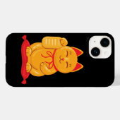 Coques Case-Mate iPhone Maneki Neko Chat d'or japonais, Symbole de richess (Verso (horizontal))