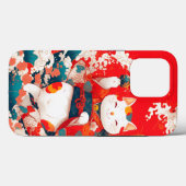 Coques Case-Mate iPhone Maneki-Neko, Chat japonais chanceux (Verso (horizontal))