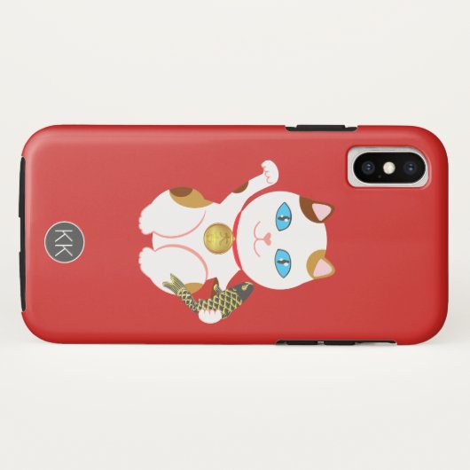 Coques Case-Mate iPhone Maneki-neko Chat Lucky (Dos (Horizontal))