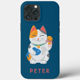 Case-Mate iPhone Case Maneki Neko White Chat, symbole de bonne chance