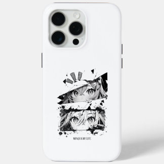 Coque iPhone 15 Pro Max Manga Est Ma Vie Anime Yeux Glitch Art