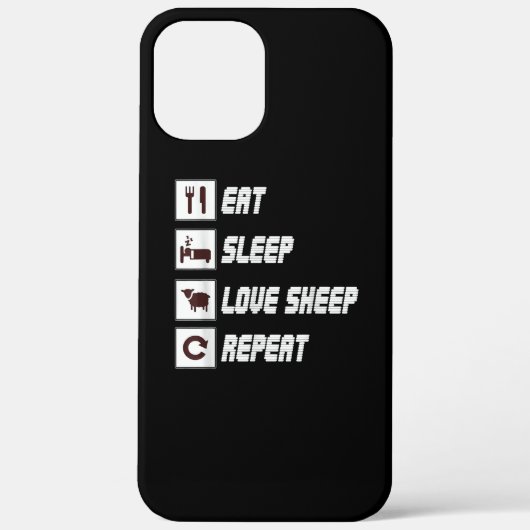 Coques Case-Mate iPhone Mange sommeil amour mouton répéter | Don de devis (Verso)