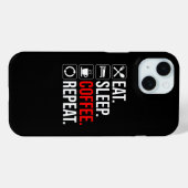 Coques Case-Mate iPhone Manger. Dormir. Café. Recommencer (Verso (horizontal))