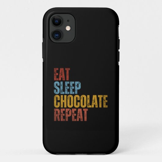 COQUES Case-Mate iPhone MANGER DORMIR CHOCOLAT RÉPÉTER (Dos)
