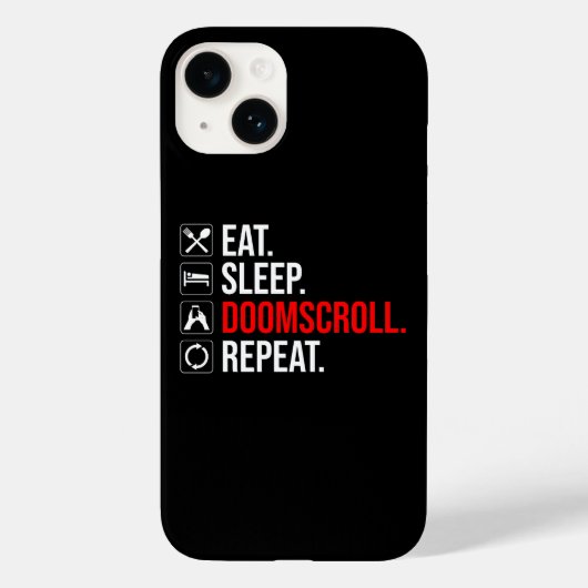 Coques Case-Mate iPhone Manger. Dormir. Défilement. Recommencer (Verso)