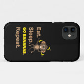 Coques Case-Mate iPhone Manger Dormir Devenir Fous de Bananes Répéter Drôl (Dos (Horizontal))