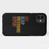 COQUES Case-Mate iPhone MANGER DORMIR MILKSHAKE RÉPÉTER (Dos (Horizontal))