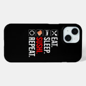 Coques Case-Mate iPhone Manger. Dormir. Sushi. Répéter (Verso (horizontal))