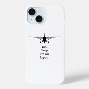 Coque Pour iPhone 15 Manger. Dormir. Vol 172. Recommencer. Avion
