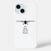 Coques Case-Mate iPhone Manger Dormir Voler 172 Répéter Avion (Verso)