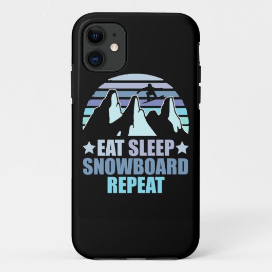 Coques Case-Mate iPhone Manger Sleep Snowboard Répéter (Dos)