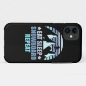 Coques Case-Mate iPhone Manger Sleep Snowboard Répéter (Dos (Horizontal))
