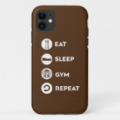 COQUES Case-Mate iPhone MANGER SOMMEIL GYM RÉPÉTER  (Dos)