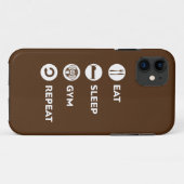 COQUES Case-Mate iPhone MANGER SOMMEIL GYM RÉPÉTER  (Dos (Horizontal))
