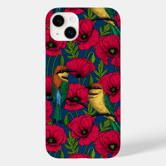 Coques Case-Mate iPhone Mangeurs d'abeilles et pavots (Verso)