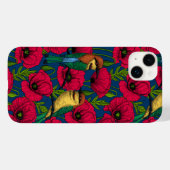 Coques Case-Mate iPhone Mangeurs d'abeilles et pavots (Verso (horizontal))