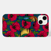 Coques Case-Mate iPhone Mangeurs d'abeilles et pavots (Verso (horizontal))