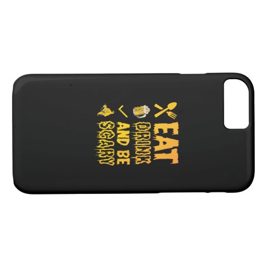 Coques Case-Mate iPhone Mangez Boire Et Soyez Effrayant I Halloween Retro (Dos (Horizontal))